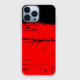 Чехол для iPhone 13 Pro Max с принтом КРАСНЫЙ ГРАНЖ | RED GRUNGE в Кировске,  |  | grunge | red | брызги | брызги краски | гранж | краска | краска и ничего лишнего | красная краска | красный | пятна | разводы | черно красный