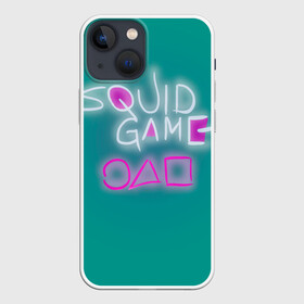 Чехол для iPhone 13 mini с принтом Squid game a в Кировске,  |  | squid game | игра в кальмара | надписи | неон | нетфликс | сериалы