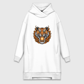 Платье-худи хлопок с принтом Magic   Tiger в Кировске,  |  | 2022 | animal | cat | lion | tiger | год тигра | животные | зверь | зубы | кот | кошка | лев | охотник | полосатый | природа | тигр | тигренок | тигрица | хищник