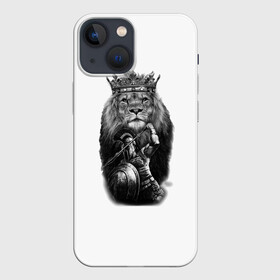 Чехол для iPhone 13 mini с принтом Лев Король в Кировске,  |  | animals | вмиреживотных | животные | животныймир | звери | зверь | король | лев | питомец | природа