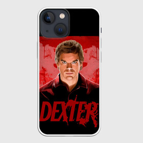 Чехол для iPhone 13 mini с принтом Dexter Декстер портрет постер в Кировске,  |  | Тематика изображения на принте: blood | dexter | dexter morgan | декстер | кровь | майами | мясник | постер | правосудие | судмедэксперт