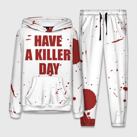 Женский костюм 3D (с толстовкой) с принтом blood have a killer day Dexter в Кировске,  |  | blood | dexter | have a killer day | брызги крови | декстер | кровь | правосудие декстера | хэллоуин
