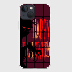 Чехол для iPhone 13 mini с принтом Нечисть за железной решеткой в Кировске,  |  | blood dripping | evil spirits | halloween | happy halloween | holiday | iron bars | red eyes | the look of death | железная решетка | красные глаза | нечисть | праздник | стекает кровь | хэллоуин