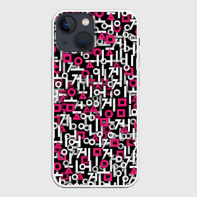 Чехол для iPhone 13 mini с принтом Узор из Игры в кальмара в Кировске,  |  | squid game | абстракция | геометрические | игра в кальмара | кальмар | корейский | логотип | паттерн | фигуры