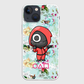 Чехол для iPhone 13 mini с принтом Игра в кальмара   охота за пчелкой в Кировске,  |  | among us | squid game | выживание | игра в кальмара | кальмар | корейский | корея | хван чжун хо | чо сан