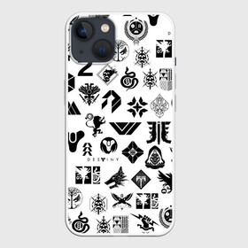 Чехол для iPhone 13 с принтом DESTINY 2 LOGO PATTERN   ДЕСТИНИ в Кировске,  |  | bungie | cayde 6 | cyd6 | destiny | destiny 2 | forsaken | gambit | hunter | titan | warlock | банги | варлок | габмит | дестини | дестини 2 | зур | кейд | кейд 6 | отвергнутые | охотник | титан | туз