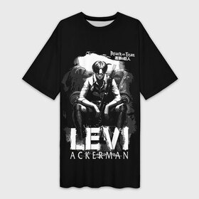 Платье-футболка 3D с принтом LEVI ACKERMAN. Attack on Titan в Кировске,  |  | anime | attack on titan | jinrui saiky | levi ackerman | manga | rivai akkaman | аниме | атак он титан | атака на титанов | атака титанов | атакующий гигант | атакующий титан | великаны | леви | леви аккерман | манга | ривай аккаман