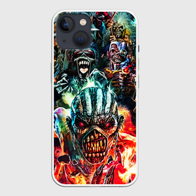 Чехол для iPhone 13 с принтом Iron Maiden (allover) в Кировске,  |  | iron maiden | senjutsu | айрон мейден | группы | монстры | музыка | рок | хевиметал | черепа