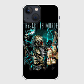 Чехол для iPhone 13 mini с принтом Thy Art Is Murder   Human Target в Кировске,  |  | death metal | deathcore | thy art is murder | группы | дэткор | метал | музыка | рок | хищник