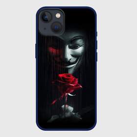 Чехол для iPhone 13 с принтом АНОНИМУС РОЗА | ANONYMOUS ROSE | ГАЙ ФОКС в Кировске,  |  | Тематика изображения на принте: anonimus | анонимус | в маске | взлом жопы | гай фокс | египетская сила | едрен батон | екаламене | екарный бабай | ексель моксель | епаресете | етить колотить | ешкин кот | маска | неон | хакеры | школьник