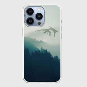 Чехол для iPhone 13 Pro с принтом ДРАКОНЫ НАД ЛЕСОМ   DRAGON в Кировске,  |  | dovahkiin | dragon | dragonborn | forest | fus ro dah | skyrim | tes | the elder scrolls skyrim | докавин | драгонборн | драконы | лес | природа | скайрим
