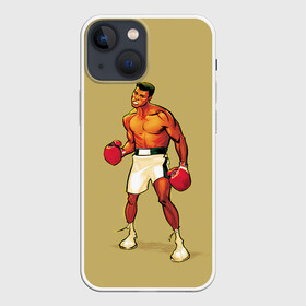 Чехол для iPhone 13 mini с принтом Ali Art в Кировске,  |  | box | muhammad ali | sport | sports | sportsmen | бокс | легенда | мухаммад али | мухаммед али | спорт | спортсмен