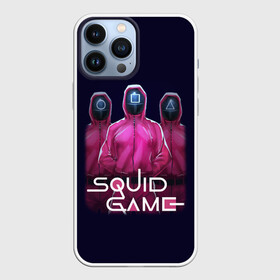 Чехол для iPhone 13 Pro Max с принтом ИГРА В КАЛЬМАРА ЛЮДИ В МАСКАХ в Кировске,  |  | squid game | аноним | игра в кальмара | игра в кальмаров | игра на выживание | игры | квадрат | круг | маска | сериал | сотрудник | треугольник | фильм