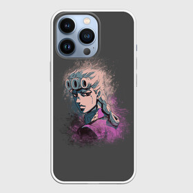 Чехол для iPhone 13 Pro с принтом Giorno Giovanna. Paints в Кировске,  |  | Тематика изображения на принте: adventure | bizarre | brando | dio | giorno | jo | joestar | josuke | jotaro | jovanna | metallica | speedwagon | the | world | абдул | брандо | бруно | джо | джованна | джолин | джорно | джоске | джостар | джотаро | дио | какёин | металлика | невероятные