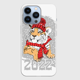 Чехол для iPhone 13 Pro с принтом Тигр в красной шапке в Кировске,  |  | 2022 | beast | merry christmas | new year | predator | proud tiger | red hat | scarf | snow | winter | year of the tiger | год тигра | гордый тигр | зверь | зима | красная шапка | новый год | снег | хищник | шарф