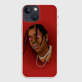 Чехол для iPhone 13 mini с принтом Поплывший Тревис в Кировске,  |  | hip hop | rap | rep | travis scott | исполнители | исполнитель | музыка | реп | трвис скотт | тревис скотт