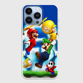 Чехол для iPhone 13 Pro с принтом SuperFlyMario в Кировске,  |  | bowser | bowsette | bullet bill | goomba | koopa | luigi | mario | mario heroes | nintendo | peach | power up | princess | princess peach | star | super mario | super mario bros | toad | wario | yoshi | боузер | братья марио | варио | купа | луиджи | мари