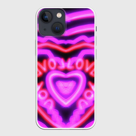 Чехол для iPhone 13 mini с принтом Lover love в Кировске,  |  | love | love you | lover | люблю | любовь | розовое сердце | сердечко | сердце