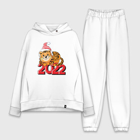 Женский костюм хлопок Oversize с принтом Тигр Новый год 2022 в Кировске,  |  | 2022 | год тигра | новый год | новый год 2022 | символ года | тигр | тигренок | тигрица | тигры