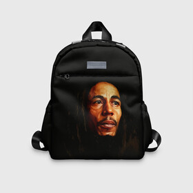 Детский рюкзак 3D с принтом Bob Marley Art в Кировске, 100% полиэстер | лямки с регулируемой длиной, сверху петелька, чтобы рюкзак можно было повесить на вешалку. Основное отделение закрывается на молнию, как и внешний карман. Внутри дополнительный карман. По бокам два дополнительных кармашка | Тематика изображения на принте: bob marley | reggi | reggy | боб марли | исполнители | исполнитель | музыка | регги