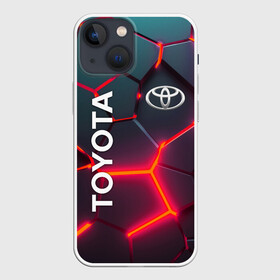 Чехол для iPhone 13 mini с принтом TOYOTA 3D NEON  | ТОЙОТА  3Д ПЛИТЫ НЕОН в Кировске,  |  | auto | sport | toyota | авто | автомобиль | автомобильные | бренд | марка | машины | спорт | тойота