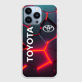 Чехол для iPhone 13 Pro с принтом TOYOTA 3D NEON  | ТОЙОТА  3Д ПЛИТЫ НЕОН в Кировске,  |  | Тематика изображения на принте: auto | sport | toyota | авто | автомобиль | автомобильные | бренд | марка | машины | спорт | тойота