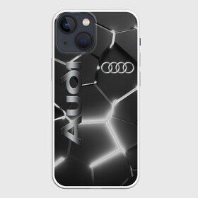 Чехол для iPhone 13 mini с принтом AUDI GREY 3D ПЛИТЫ в Кировске,  |  | audi | auto | rs | sport | авто | автомобиль | автомобильные | ауди | бренд | марка | машины | спорт