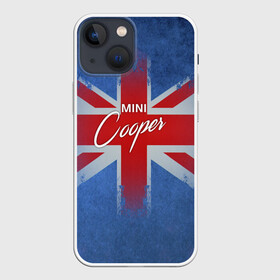 Чехол для iPhone 13 mini с принтом Mini cooper Великобритания в Кировске,  |  | авто | великобритания | лого | мини | флаг