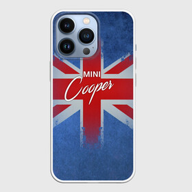 Чехол для iPhone 13 Pro с принтом Mini cooper Великобритания в Кировске,  |  | Тематика изображения на принте: авто | великобритания | лого | мини | флаг