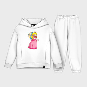 Детский костюм хлопок Oversize с принтом PrPeach в Кировске,  |  | mario | mario heroes | nintendo | peach | princess | princess peach | super mario | super mario bros | братья марио | марио | пич | супер братья марио | супер марио