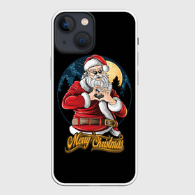 Чехол для iPhone 13 mini с принтом Дед Мороз с Любовью в Кировске,  |  | christmas | merry christmas | santa claus | дед мороз | ёлка | зима | мороз | новый год | подарок | праздник | рождество | с новым годом | санта клаус | снегурочка | снежинки