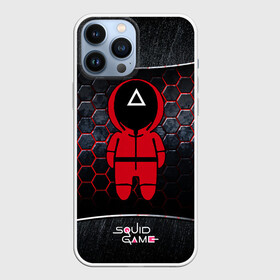 Чехол для iPhone 13 Pro Max с принтом Игра в кальмара 3D Black  Red в Кировске,  |  | Тематика изображения на принте: squid game | выживание | игра в кальмара | кальмар | корейский | корея