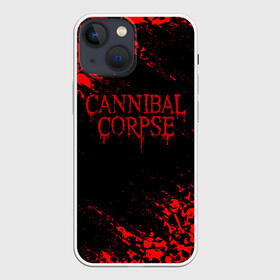 Чехол для iPhone 13 mini с принтом CANNIBAL CORPSE КРАСНЫЕ ЧЕРЕПА в Кировске,  |  | cannibal | cannibal corpse | corpse | death metal | deathgrind | алекс уэбстер | брутальный дэт метал | дэт метал | дэтграйнд | каннибал корпс | кеннибал корпс | кэннибал корпс | пол мазуркевич | роб барретт | труп каннибала