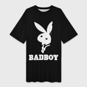 Платье-футболка 3D с принтом BAD BOY (секси) в Кировске,  |  | Тематика изображения на принте: bad boy | erotic | love | playboy | заяц | кролик | любовь | плейбой | прикол | смешной | страсть | ххх | шутка | юмор