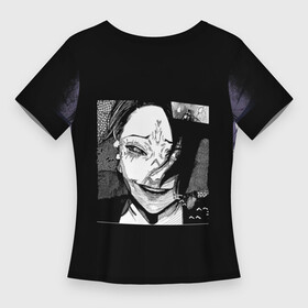 Женская футболка 3D Slim с принтом Ghoul Ута в Кировске,  |  | dead inside | ghoul | глаз | глаза | гули | гуль | дед инсайд | красный глаз | токийский гуль | чёрный глаз