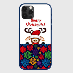 Чехол для iPhone 12 Pro Max с принтом Merry Christmas (оленёнок) в Кировске, Силикон |  | christmas | merry christmas | santa claus | дед мороз | ёлка | новогодние олени | новый год | оленёнок бэмби | оленёнок рудольф | орнамент | с новым годом | сантаклаус | свитер с оленями | снегурочка | снежинки | узоры