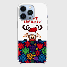 Чехол для iPhone 13 Pro с принтом Merry Christmas (оленёнок) в Кировске,  |  | christmas | merry christmas | santa claus | дед мороз | ёлка | новогодние олени | новый год | оленёнок бэмби | оленёнок рудольф | орнамент | с новым годом | сантаклаус | свитер с оленями | снегурочка | снежинки | узоры