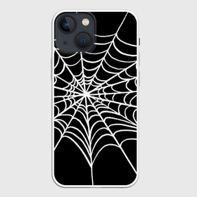 Чехол для iPhone 13 mini с принтом паутинка без паучка в Кировске,  |  | вечеринка | диджей | игра | квест | клуб | музыка | паттерн | паук | паутина | танец | хэллоуин