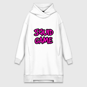 Платье-худи хлопок с принтом Squid Game Pinker в Кировске,  |  | Тематика изображения на принте: 001 | 067 | 101 | 199 | 212 | 456 | game | korea | mask | netflix | ojingeo geim | squid game | деньги | игра | игра в кальмара | кальмар | кино | кореец | корея | криминал | кровь | маска | нетфликс | сериал | триллер