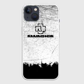 Чехол для iPhone 13 с принтом Рамштайн ЧБ Гранж | Rammstein Rock в Кировске,  |  | album | grunge | music | rammstein | rock | style | альбом | германия | гитара | гранж | лейбл | линдеманн | логотип | музыка | надпись | немецкий | певец | потертости | рамштайн | рок | тиль