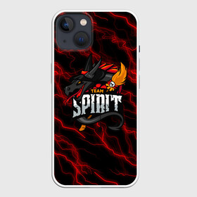 Чехол для iPhone 13 с принтом Team Spirit разряд молнии. в Кировске,  |  | cs go | dota | dota 2 | team spirit | дракон | киберспорт | кс го | спирит | тим спирит