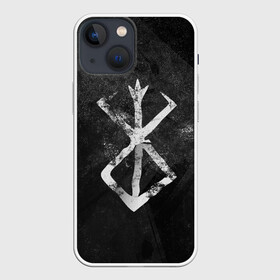 Чехол для iPhone 13 mini с принтом BERSERK LOGO GRUNGE в Кировске,  |  | anime | berserk | logo | аниме | берсерк | бесерк | лого | логотип | манга | мультфильм