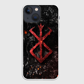 Чехол для iPhone 13 mini с принтом BERSERK LOGO GRUNGE RED в Кировске,  |  | anime | berserk | logo | аниме | берсерк | бесерк | лого | логотип | манга | мультфильм