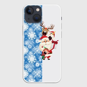 Чехол для iPhone 13 mini с принтом Подарок от Санты в Кировске,  |  | christmas | merry christmas | santa claus | гном | дед мороз | ёлка | зима | мороз | новый год | олень | подарок | праздник | рождество | с новым годом | санта клаус | снеговик | снегурочка | снежинки