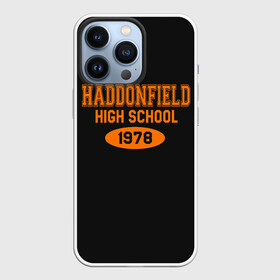 Чехол для iPhone 13 Pro с принтом Haddonfield High School 1978 в Кировске,  |  | Тематика изображения на принте: face | haddonfield | halloween | high | killer | leather | maniac | michael | myers | mystic | school | uniform | кожаное | лицо | майерс | майкл | мистика | старшая | униформа | форма | хаддонифилд | хэллоуин | ш