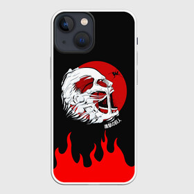 Чехол для iPhone 13 mini с принтом ATTACK ON TITAN ГОЛОВА ТИТАНА в Кировске,  |  | Тематика изображения на принте: attack on titan | monsters | армин арлерт | атака на титанов | атака титанов | микаса аккерман | монстры | титаны | эрен йегер