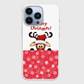 Чехол для iPhone 13 Pro с принтом Оленёнок (Merry Christmas) в Кировске,  |  | merry christmas | santa claus | дед мороз | ёлка | зверь | зима | лось | мороз | новогодние олени | новый год | оленёнок бэмби | оленёнок рудольф | олень | подарок | празд | рождество | с новым годом | сантаклаус