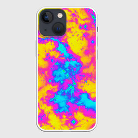 Чехол для iPhone 13 mini с принтом Яркая абстракция космических красок в Кировске,  |  | abstract | gradient | neon | paint | абстракция | брызги красок | градиент | кислота | кислотные цвета | кислотный стиль | кляксы | космические краски | краски | красочный | молодежные | неоновые | орнамент