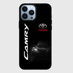 Чехол для iPhone 13 Pro Max с принтом Черная Тойота Камри в Кировске,  |  | camry | land cruiser | toyota | toyota camry | toyota chaser | toyota corol | toyota land cruiser | toyota sport | toyota tundra | tundra | камри | койота корона | ленд крузер | марк | тойота | тойота камри | тойота корона | тойота ленд крузер | тойота ма