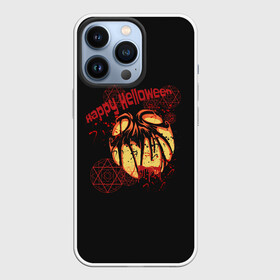 Чехол для iPhone 13 Pro с принтом happy Halloween в Кировске,  |  | blood | bloody | evil | halloween | happy | monster | pumpkin | spiteful | spray | брызги | веселого | зло | злобный | кровавая | кровавый | кровь | монстр | тыква | хэллоуин | хэллоуина